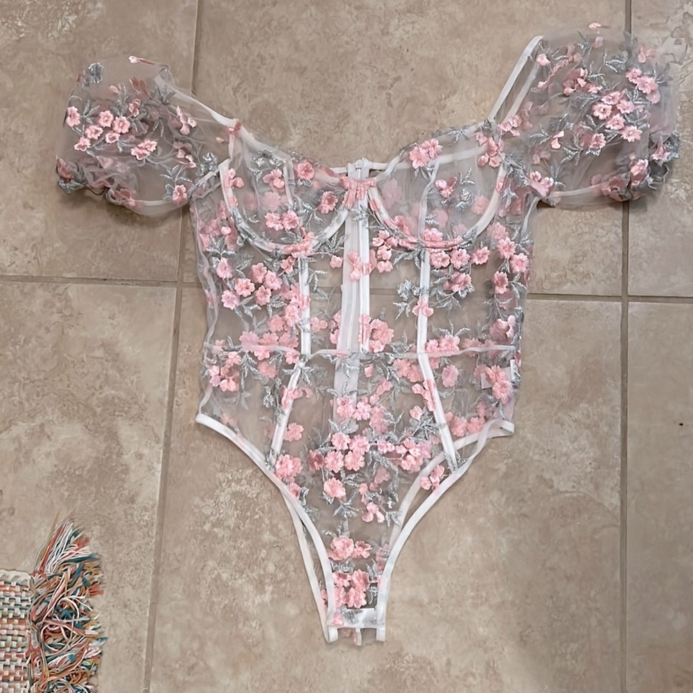 Flower see through Lingerie. NEVER worn it.